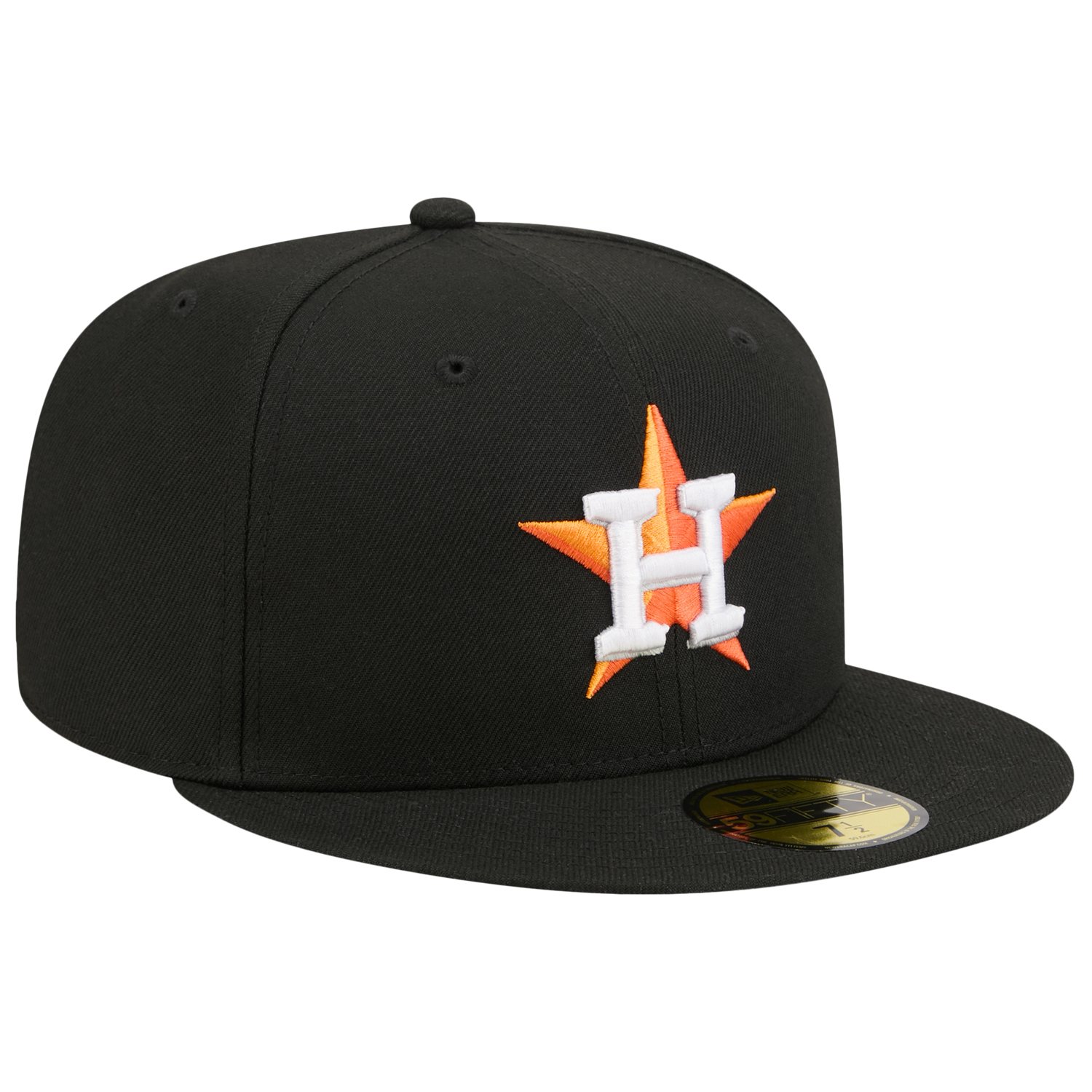 New Era Astros 59FIFTY Cap - Men's - Black/Orange