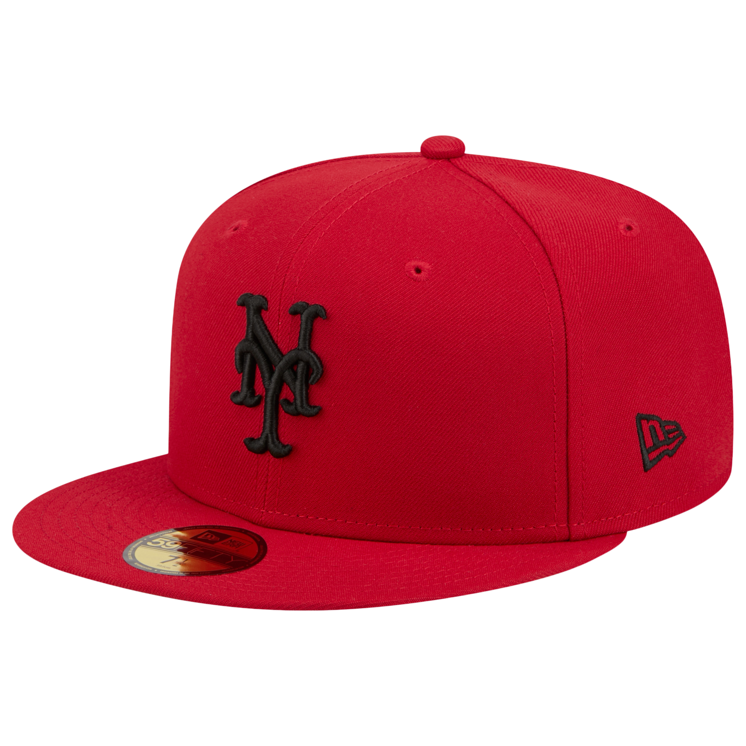 New Era Mets 59FIFTY Cap - Men's - Scarlet/Black