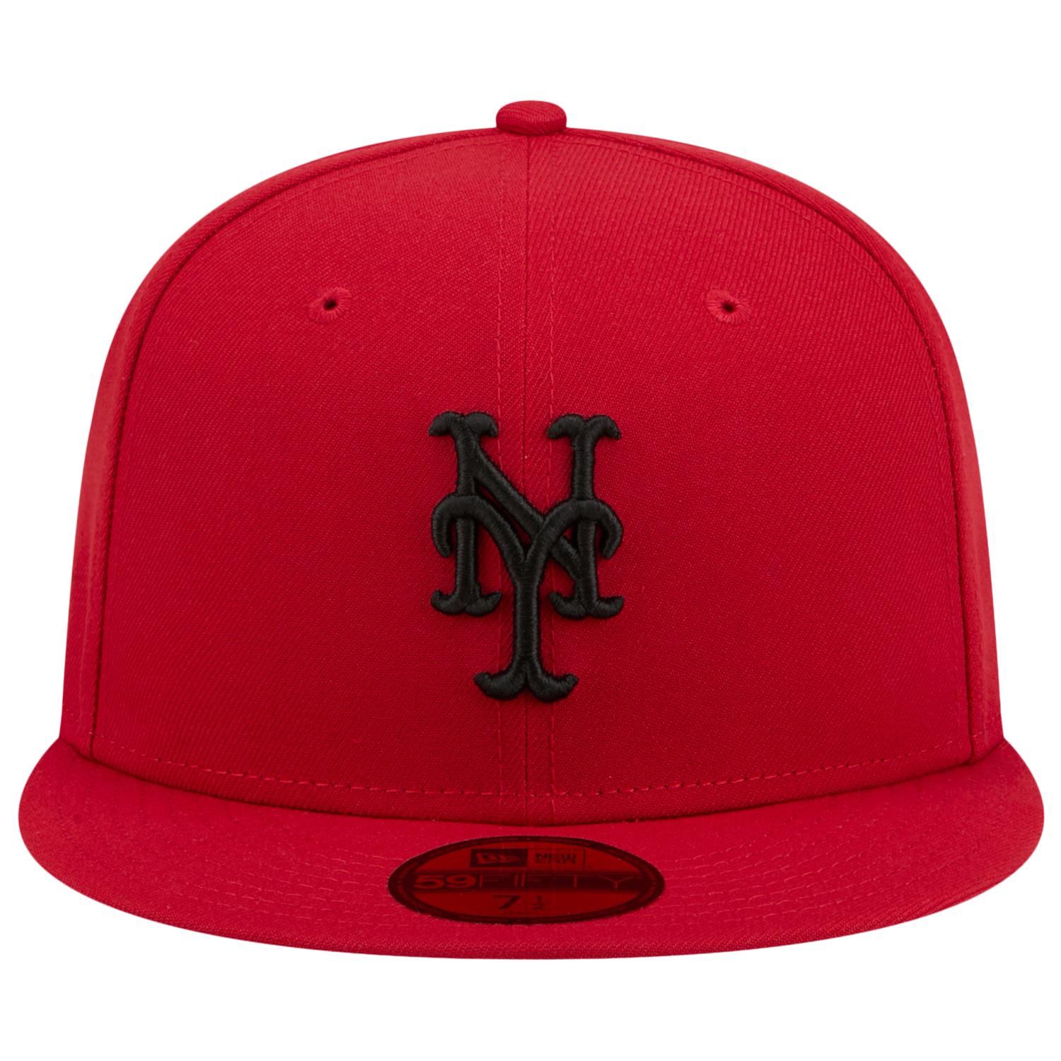 New Era Mets 59FIFTY Cap - Men's - Scarlet/Black