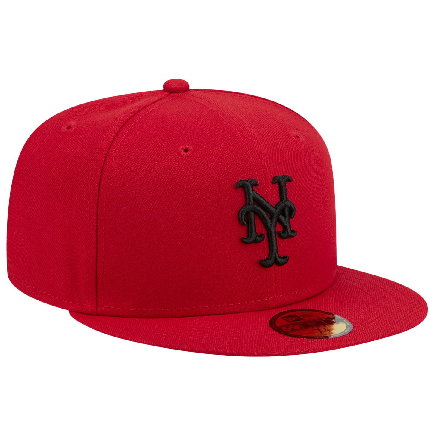New Era Mets 59FIFTY Cap - Men's - Scarlet/Black