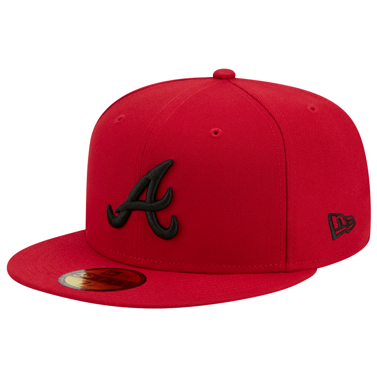 New Era Braves 59FIFTY Cap - Men's - Scarlet/Black