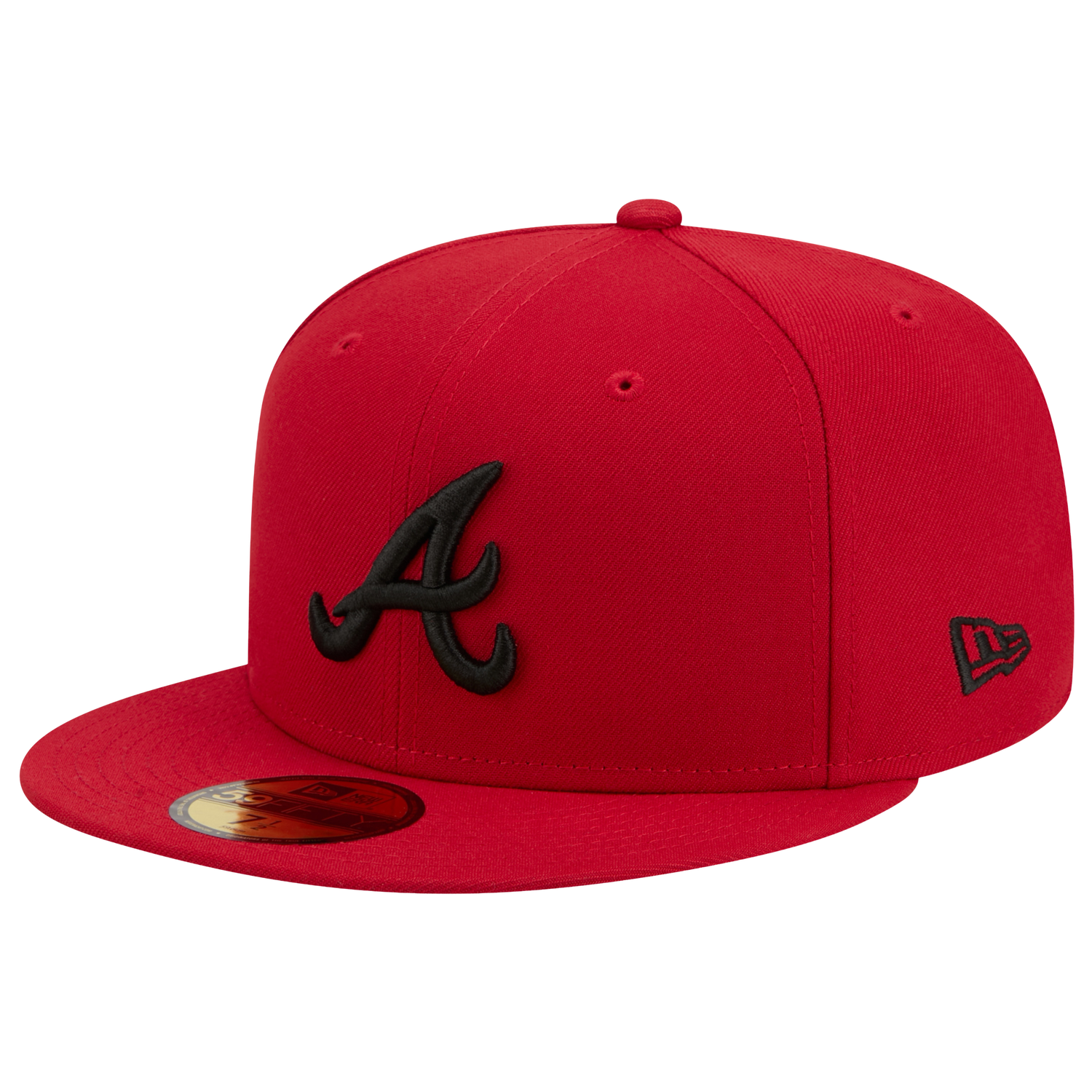 New Era Braves 59FIFTY Cap - Men's - Scarlet/Black