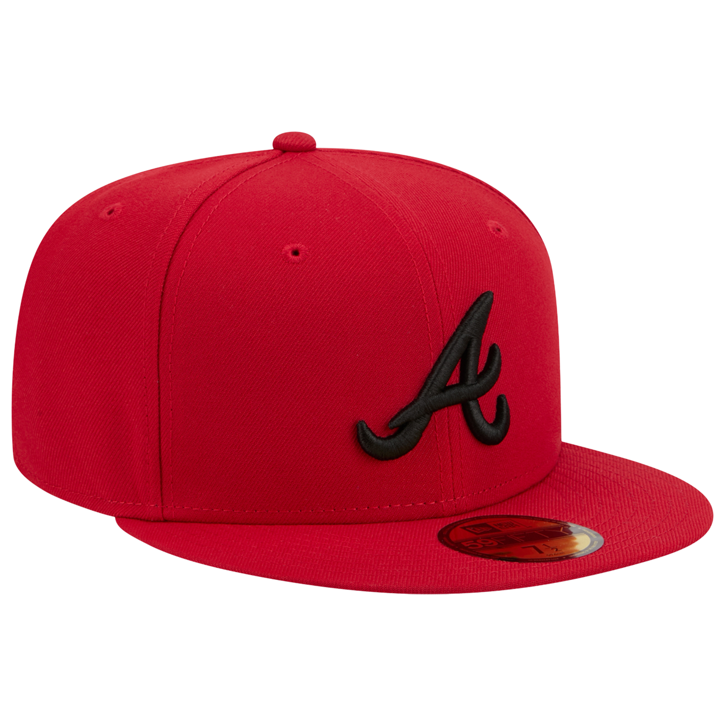 New Era Braves 59FIFTY Cap - Men's - Scarlet/Black