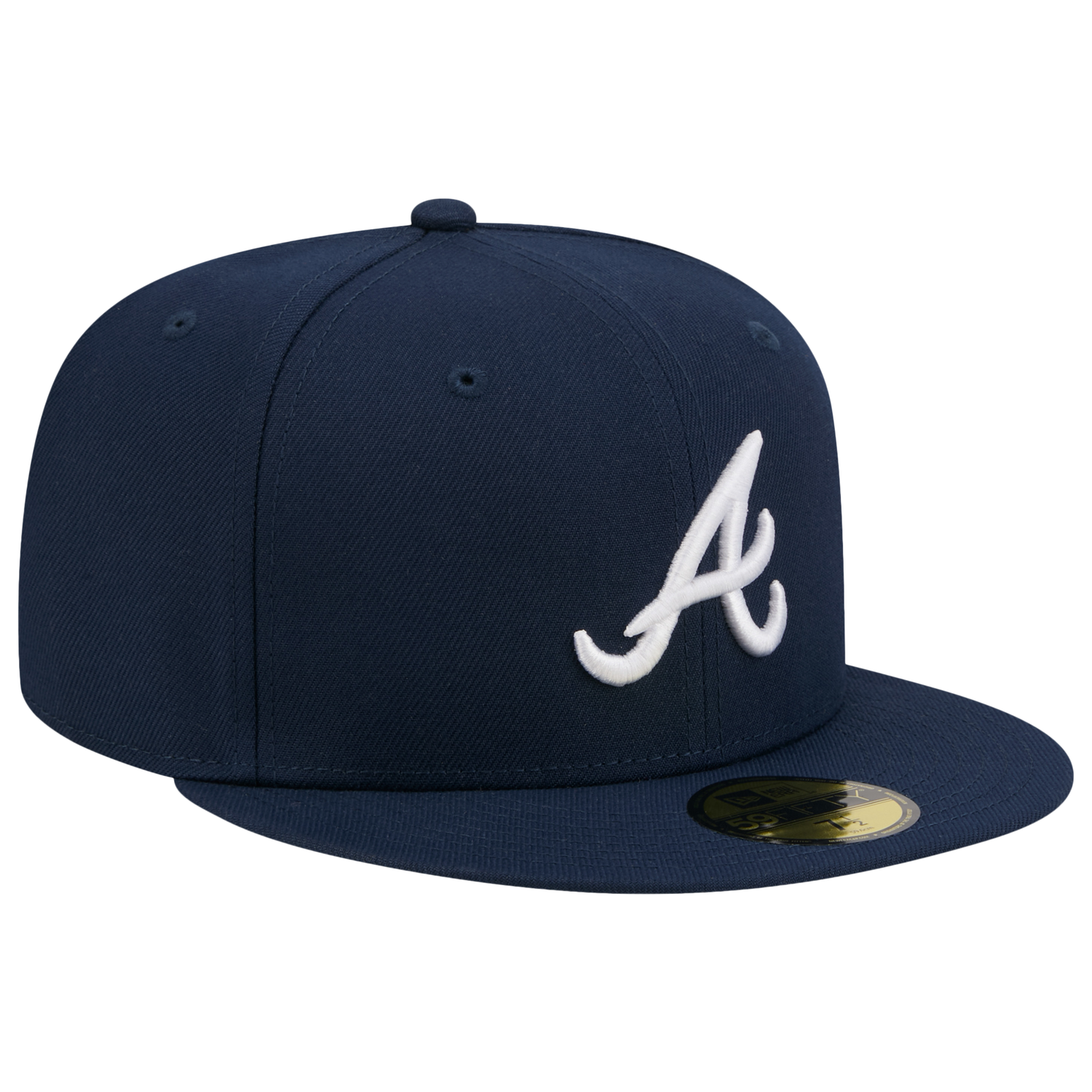 New Era Braves 59FIFTY Cap - Men's - Obsidian/White