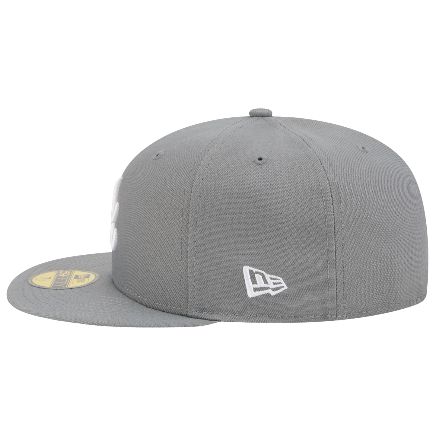 New Era Braves 59FIFTY Cap - Men's - White/Steel Grey