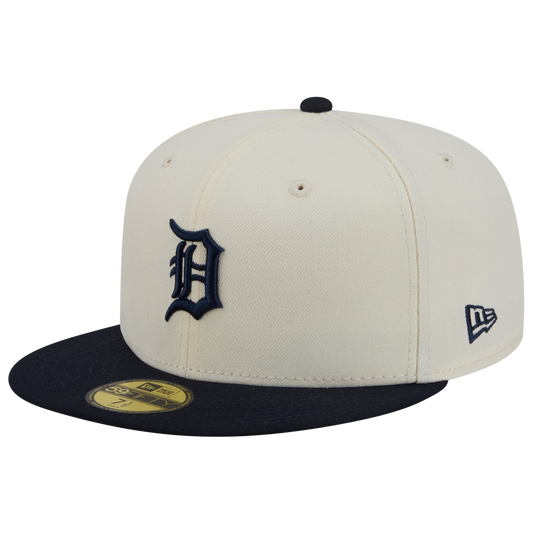 New Era Tigers 59FIFTY Cap - Men's - Chalk White/Navy