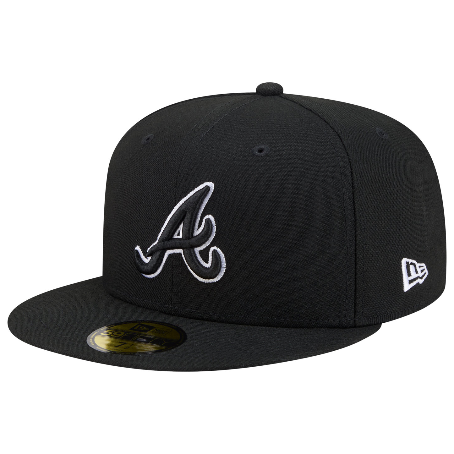 New Era Braves 59FIFTY Cap - Men's - White/Black