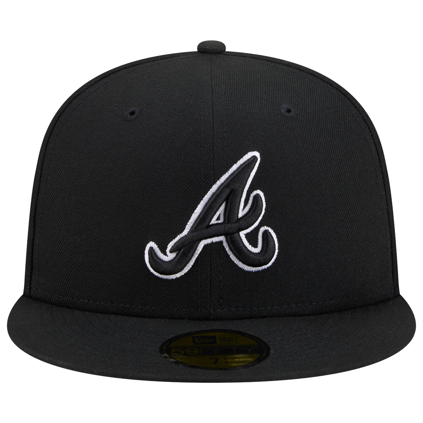 New Era Braves 59FIFTY Cap - Men's - White/Black