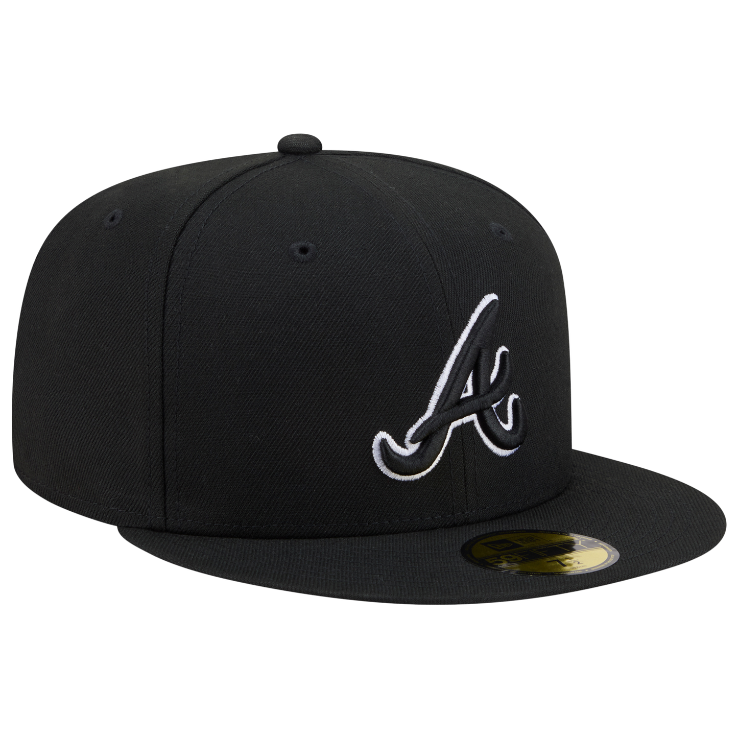 New Era Braves 59FIFTY Cap - Men's - White/Black