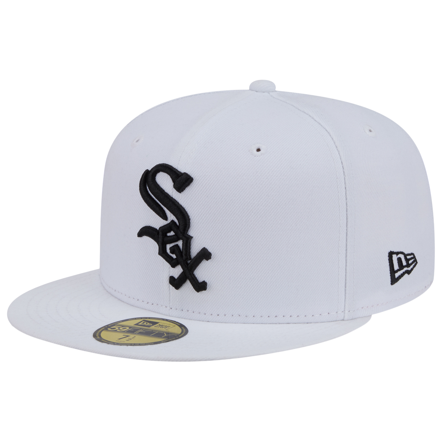 New Era White Sox 59FIFTY Cap - Men's - White/Black