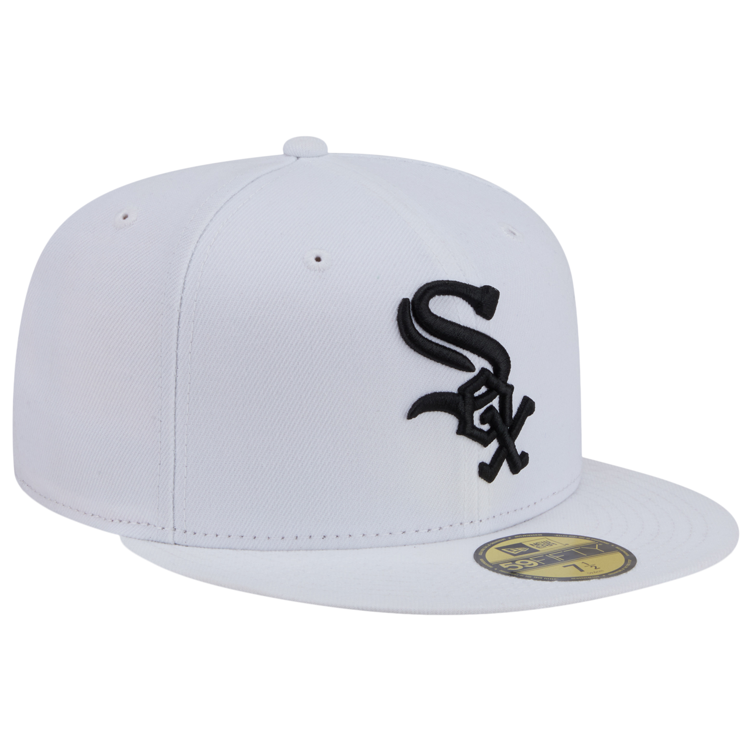New Era White Sox 59FIFTY Cap - Men's - White/Black