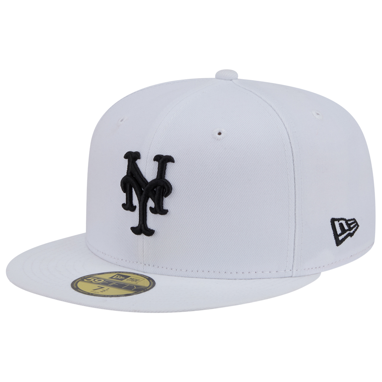 New Era Mets 59FIFTY Cap - Men's - White/Black (60956112)