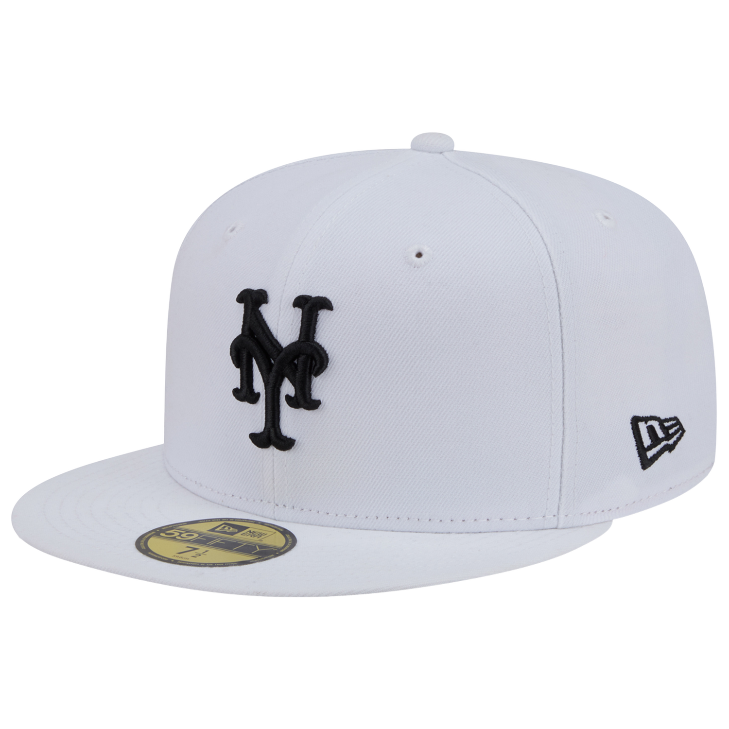 New Era Mets 59FIFTY Cap - Men's - White/Black (60956112)