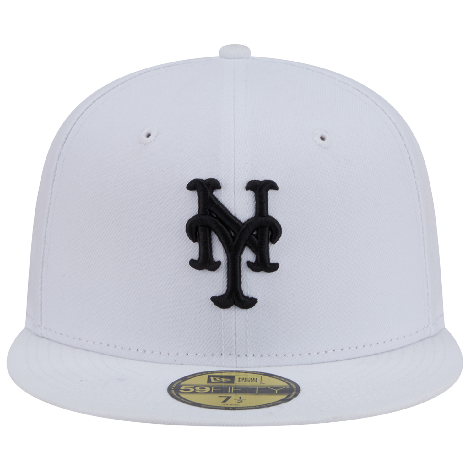 New Era Mets 59FIFTY Cap - Men's - White/Black (60956112)