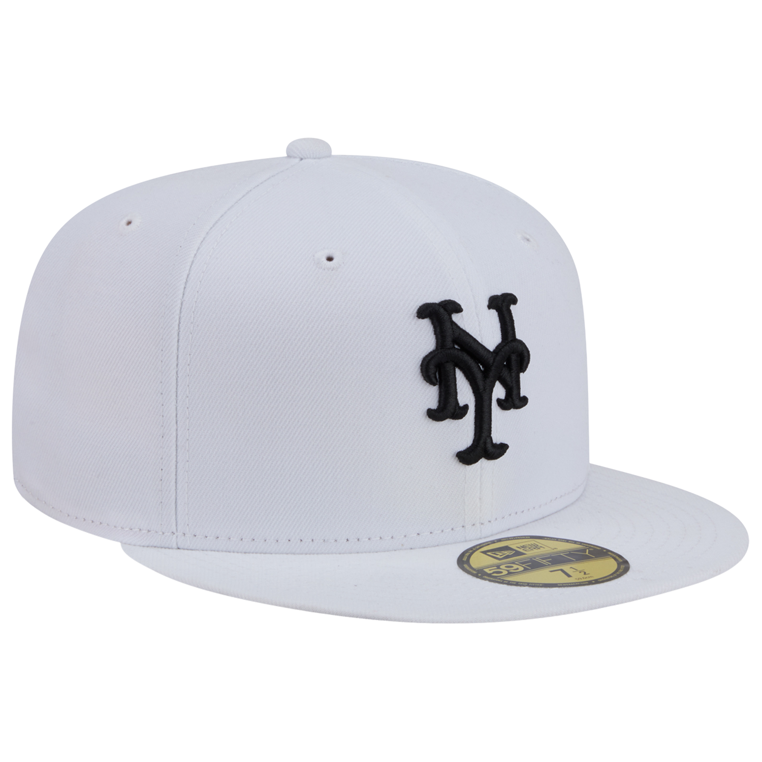 New Era Mets 59FIFTY Cap - Men's - White/Black (60956112)