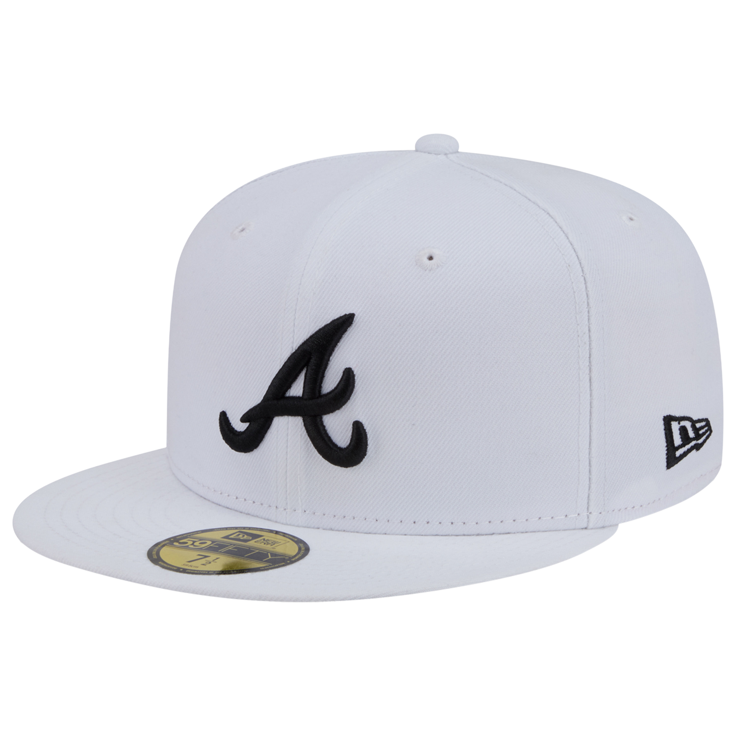 New Era Braves 59FIFTY Cap - Men's - White/Black (60956114)