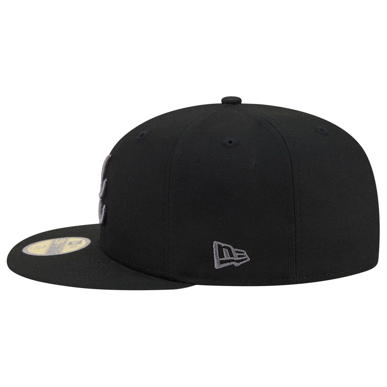 New Era Braves 59FIFTY Cap - Men's - Heather Grey/Black