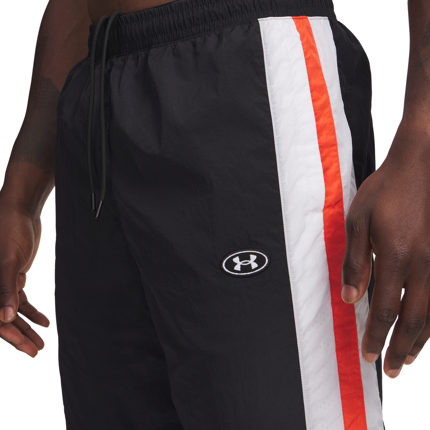 Under Armour Icon Woven Track Pants - Men's - Black/White/White