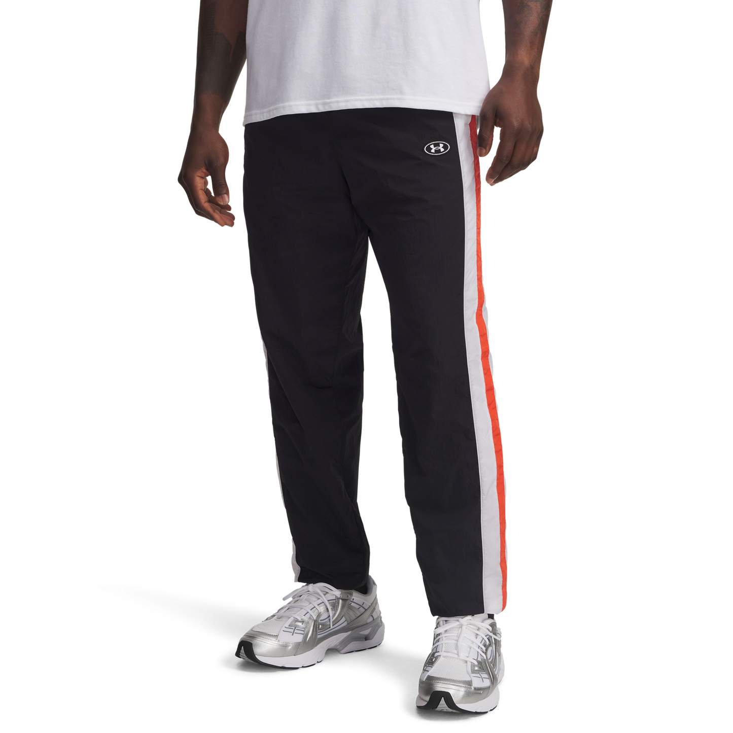 Under Armour Icon Woven Track Pants - Men's - Black/White/White