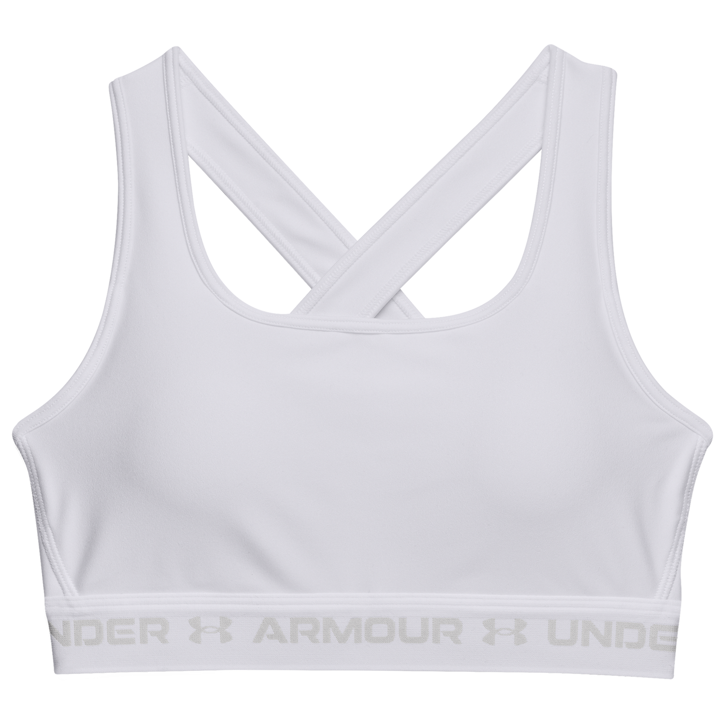 Under Armour Mid Crossback Bra - Women's - White/Halo Grey