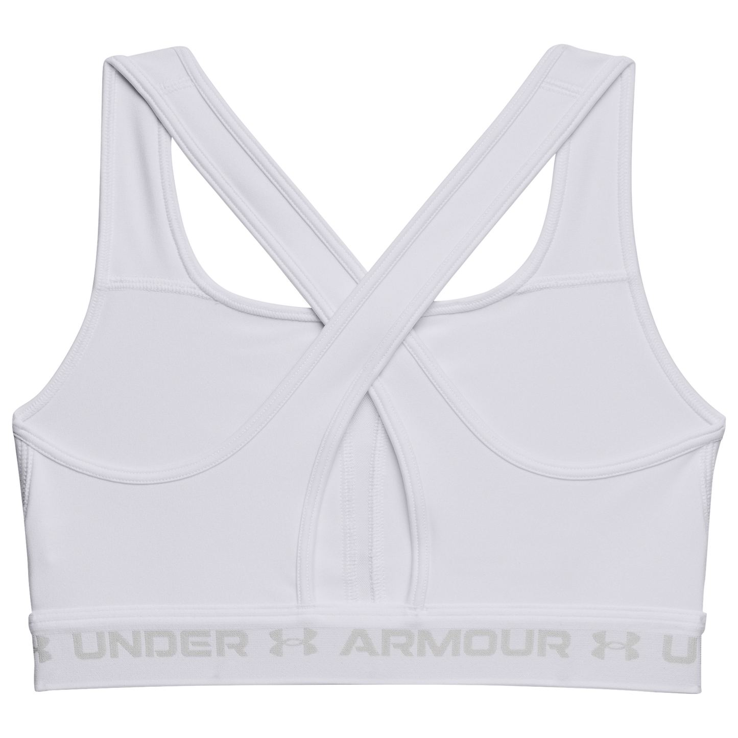 Under Armour Mid Crossback Bra - Women's - White/Halo Grey