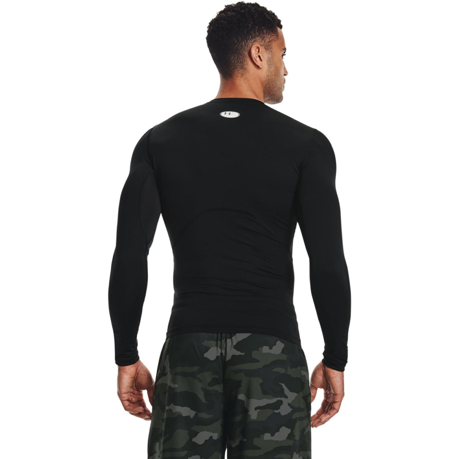 Under Armour HeatGear Armour Comp L/S T-Shirt - Men's - White/Black
