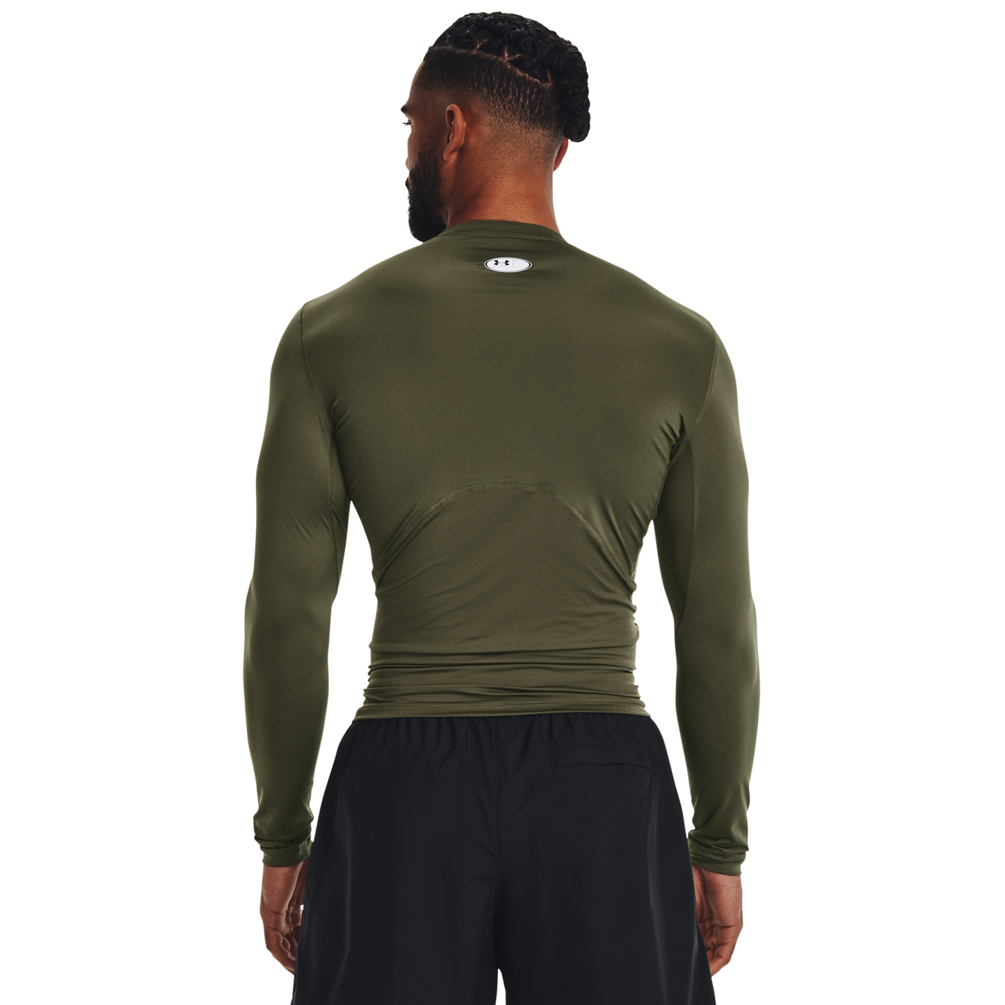 Under Armour HeatGear Armour Comp L/S T-Shirt - Men's - Marine Od Green/White