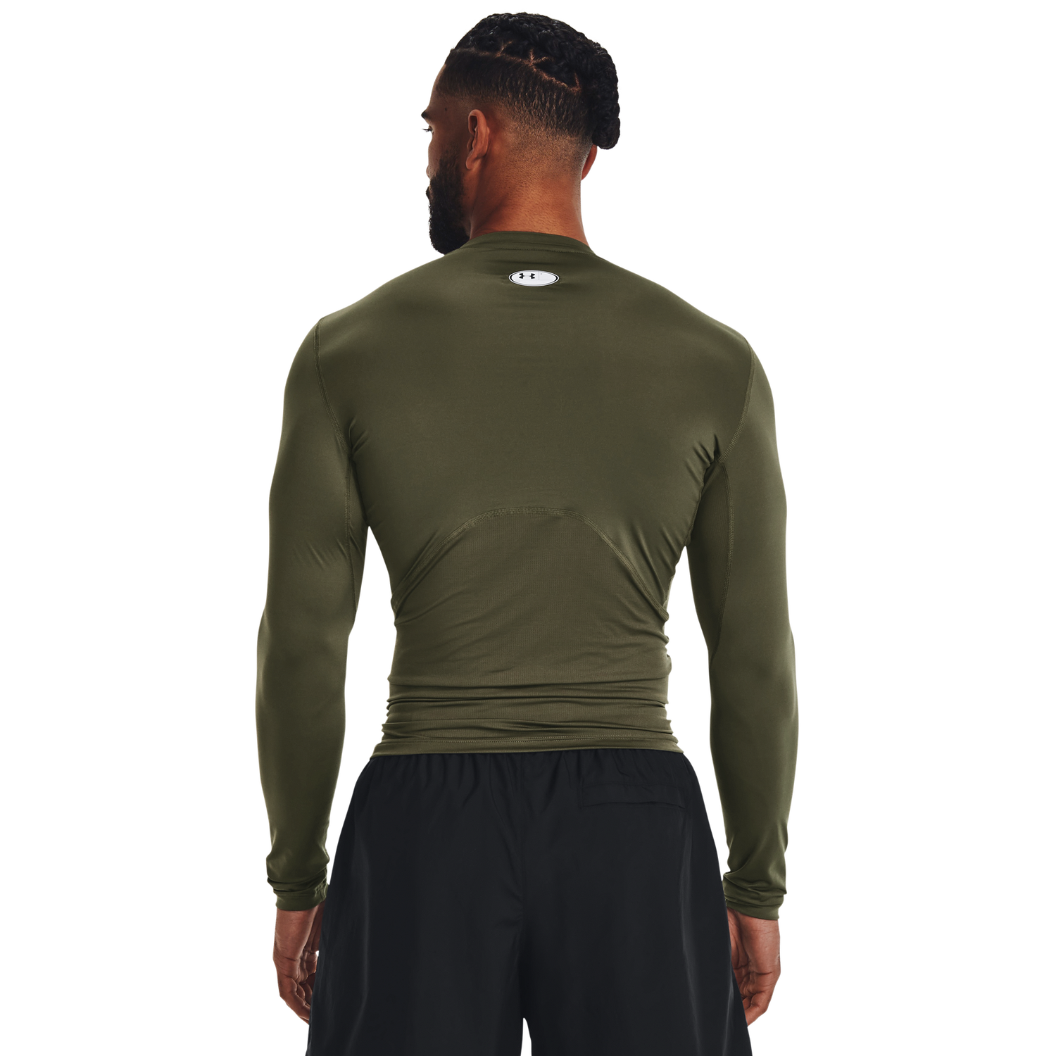 Under Armour HeatGear Armour Comp L/S T-Shirt - Men's - Marine Od Green/White