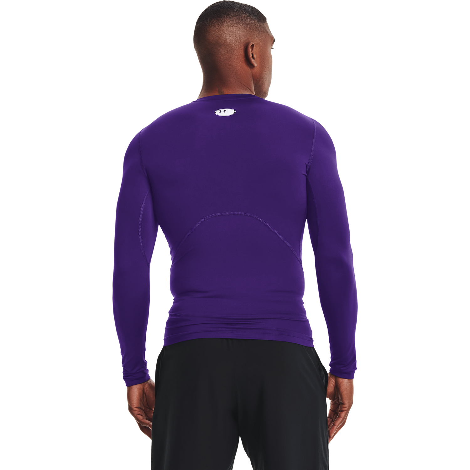 Under Armour HeatGear Armour Comp L/S T-Shirt - Men's - Purple/White