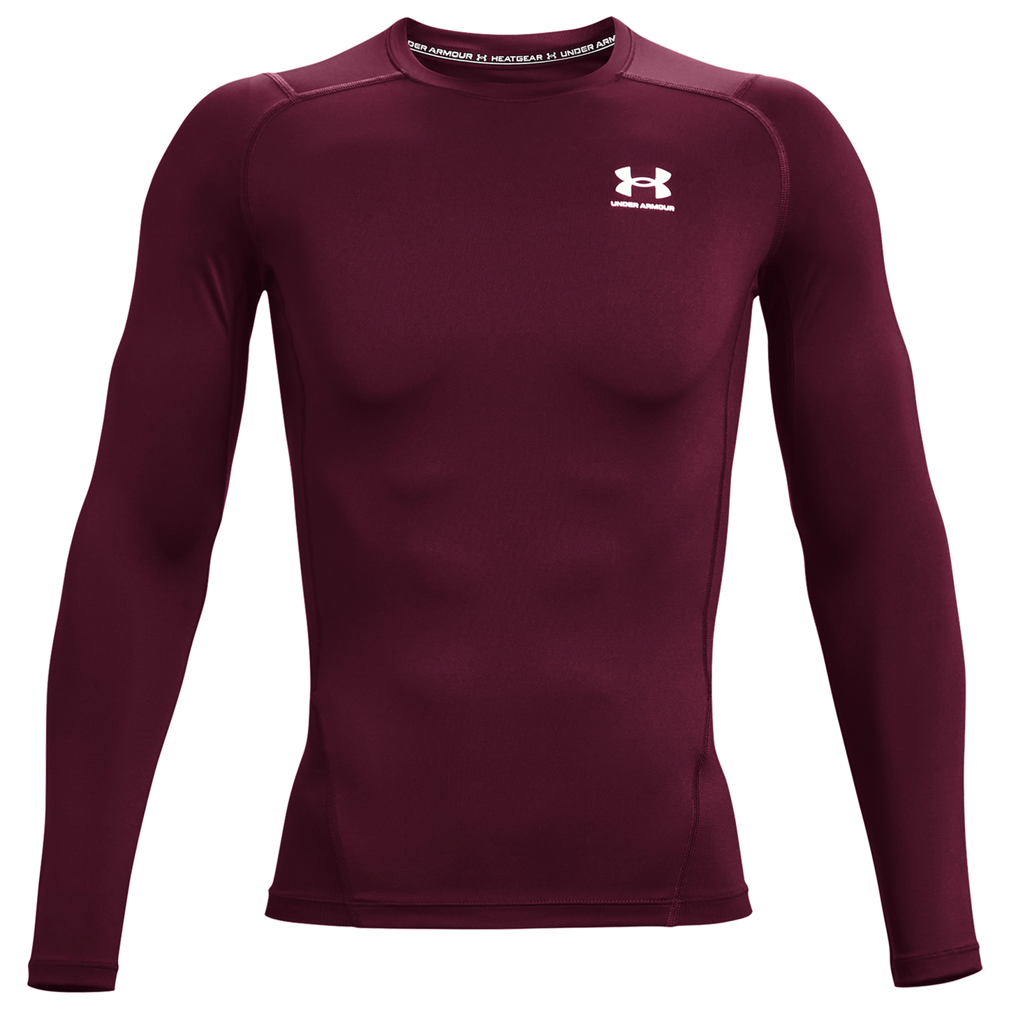 Under Armour HeatGear Armour Comp L/S T-Shirt - Men's - Maroon/White