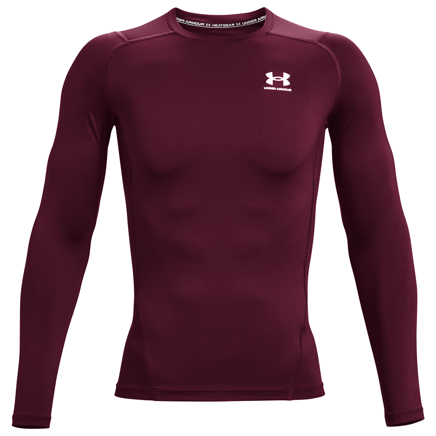 Under Armour HeatGear Armour Comp L/S T-Shirt - Men's - Maroon/White