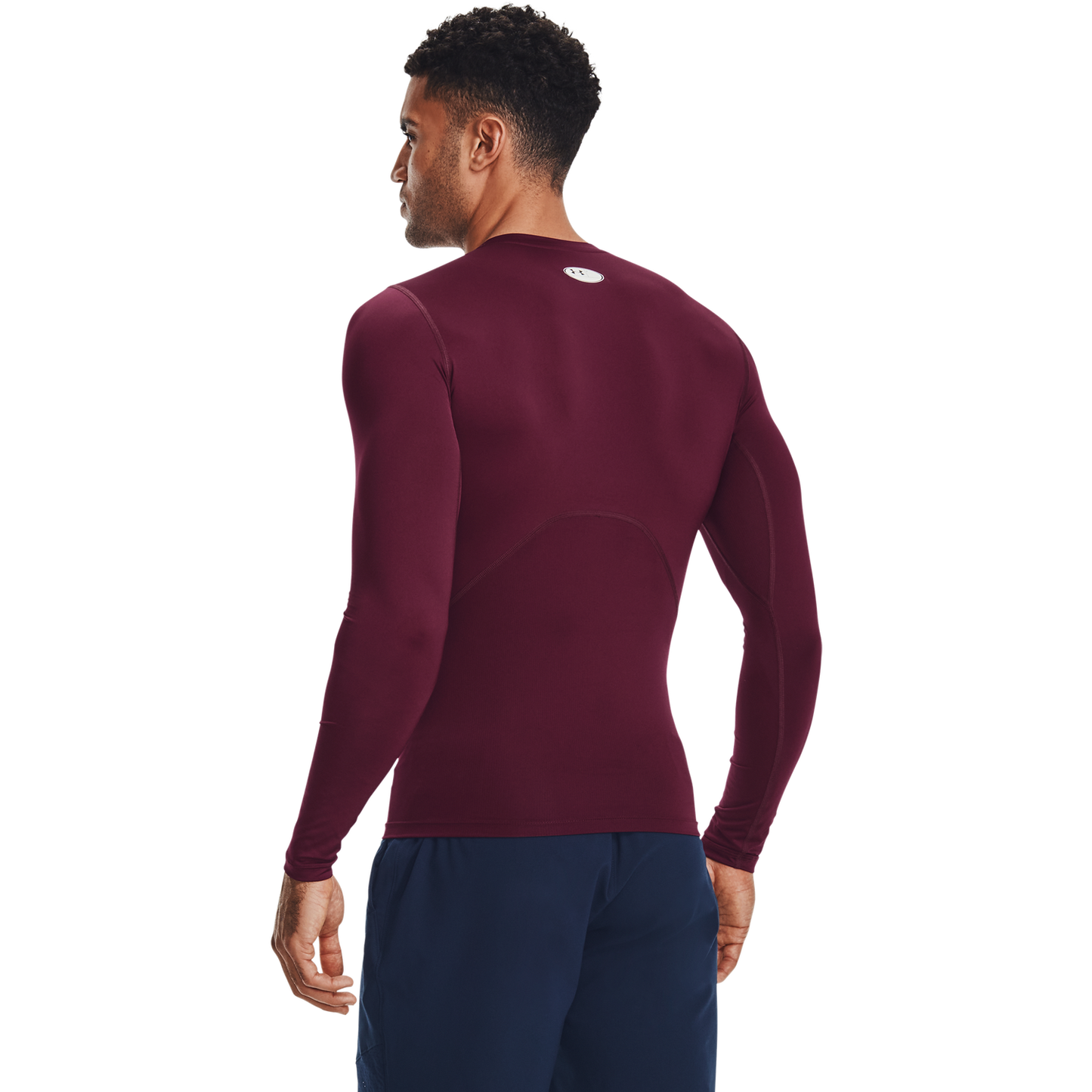 Under Armour HeatGear Armour Comp L/S T-Shirt - Men's - Maroon/White