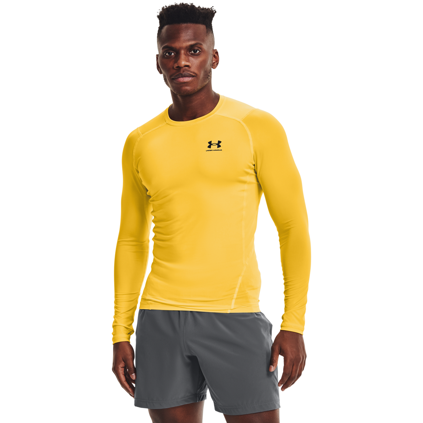 Under Armour HeatGear Armour Comp L/S T-Shirt - Men's - Taxi/Black
