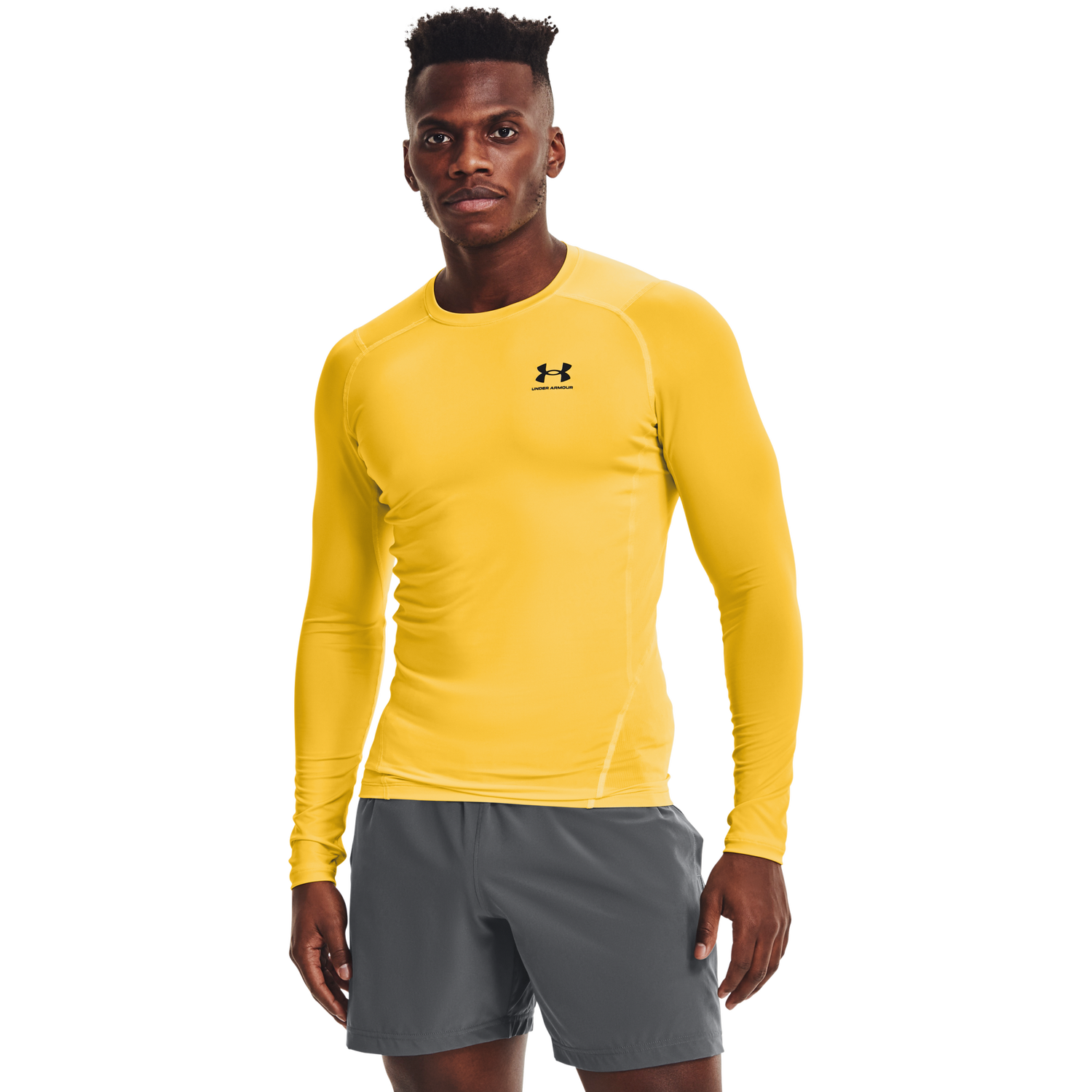 Under Armour HeatGear Armour Comp L/S T-Shirt - Men's - Taxi/Black