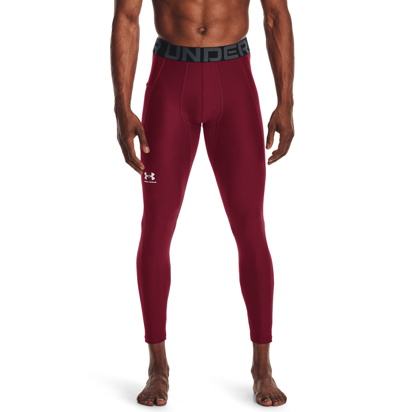 Under Armour HG Armour 2.0 Compression Tights - Men's - Cardinal/White