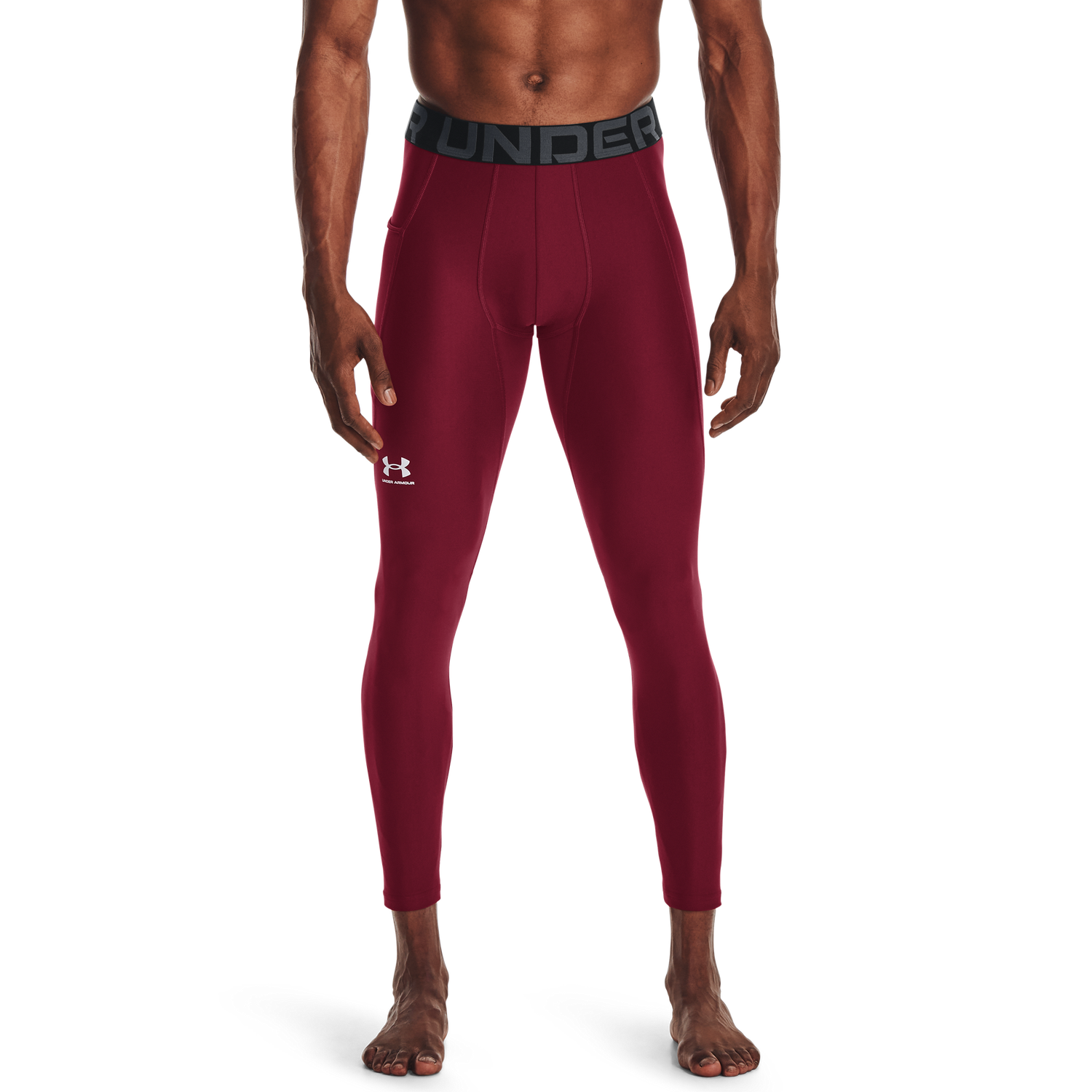Under Armour HG Armour 2.0 Compression Tights - Men's - Cardinal/White