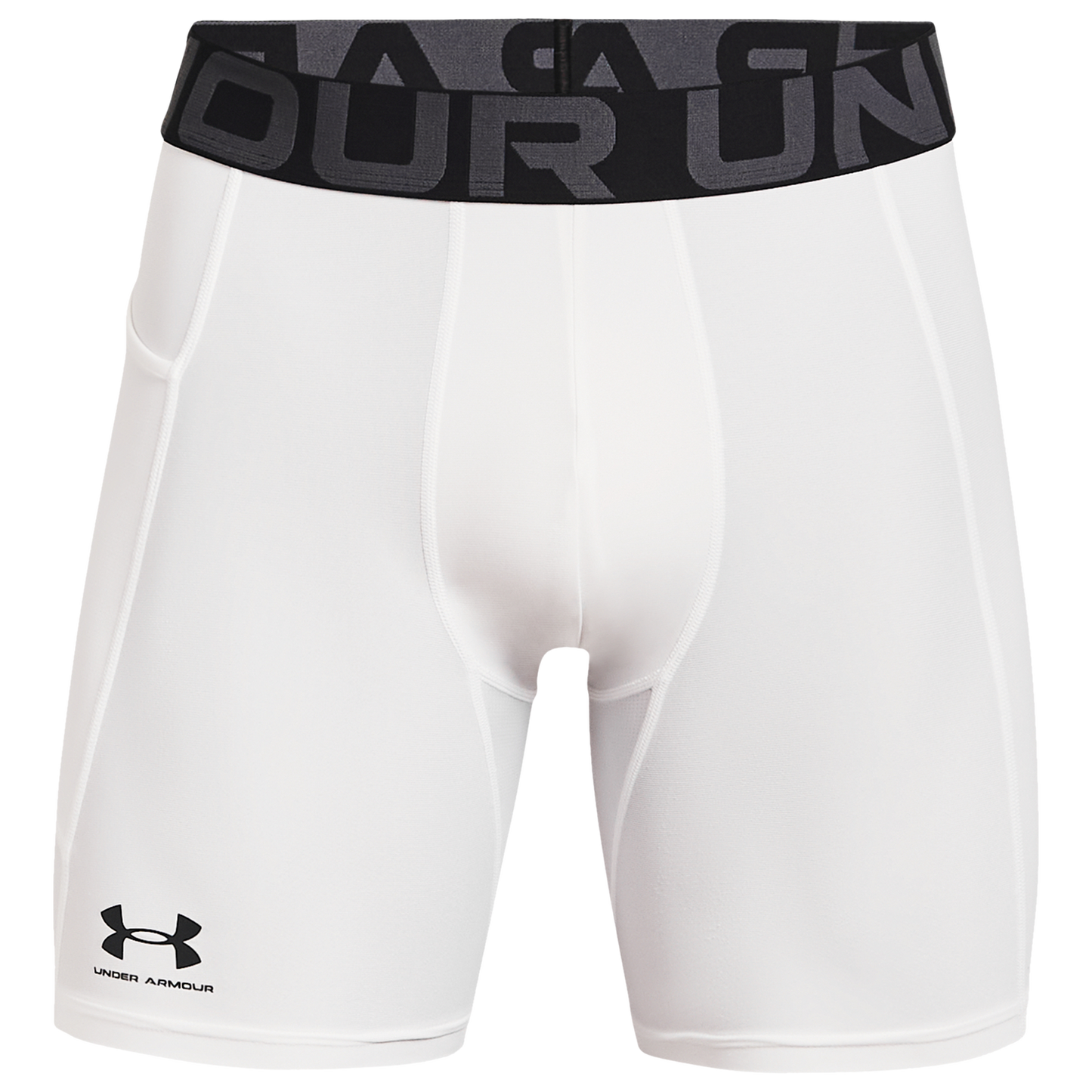 Under Armour HG Armour 2.0 6" Compression Shorts - Men's - White/Black