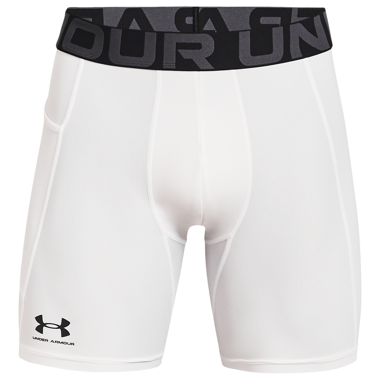 Under Armour HG Armour 2.0 6" Compression Shorts - Men's - White/Black