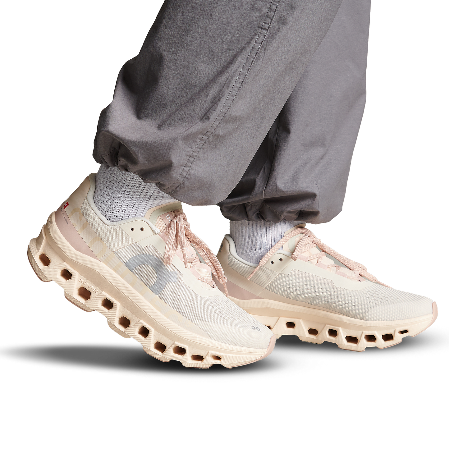 On Cloudmonster - Women's - Tan/Pink
