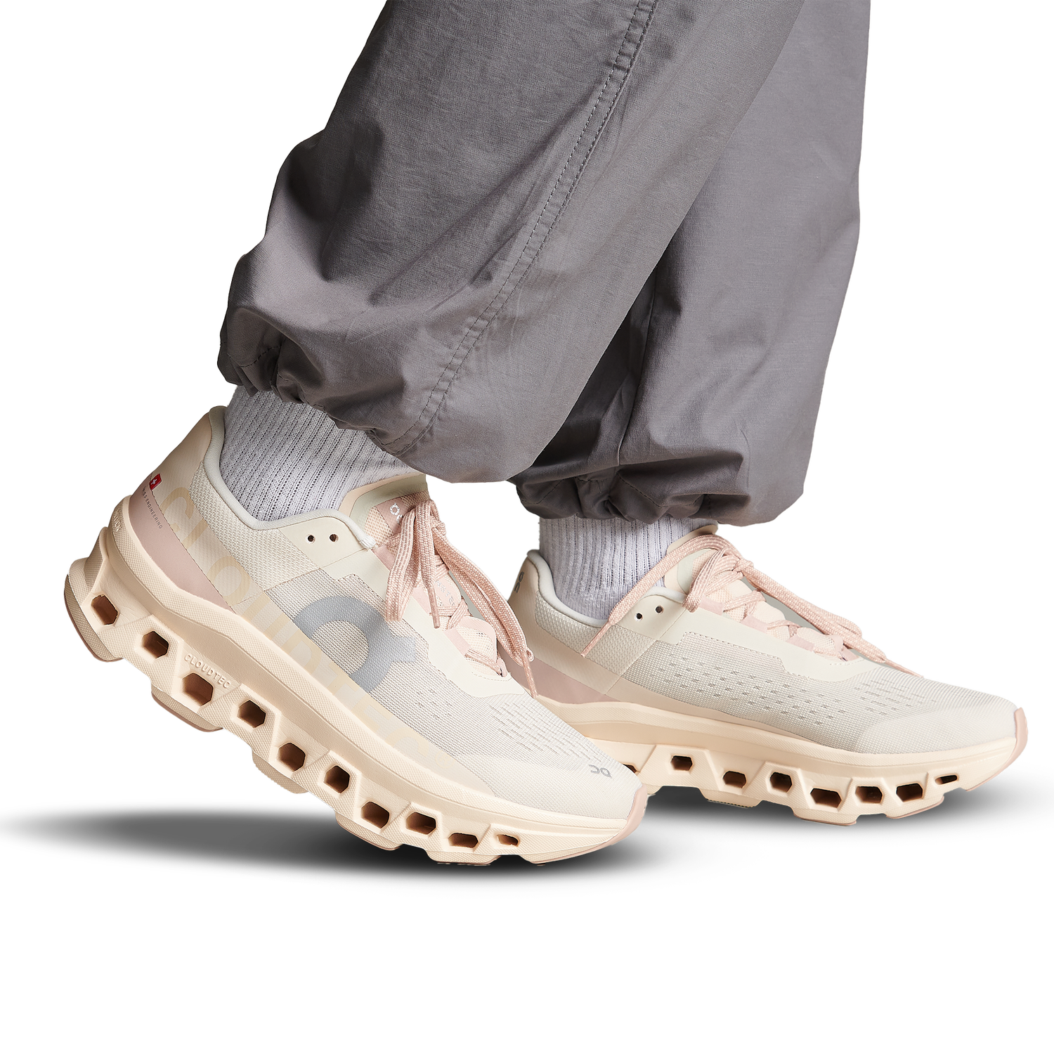 On Cloudmonster - Women's - Tan/Pink