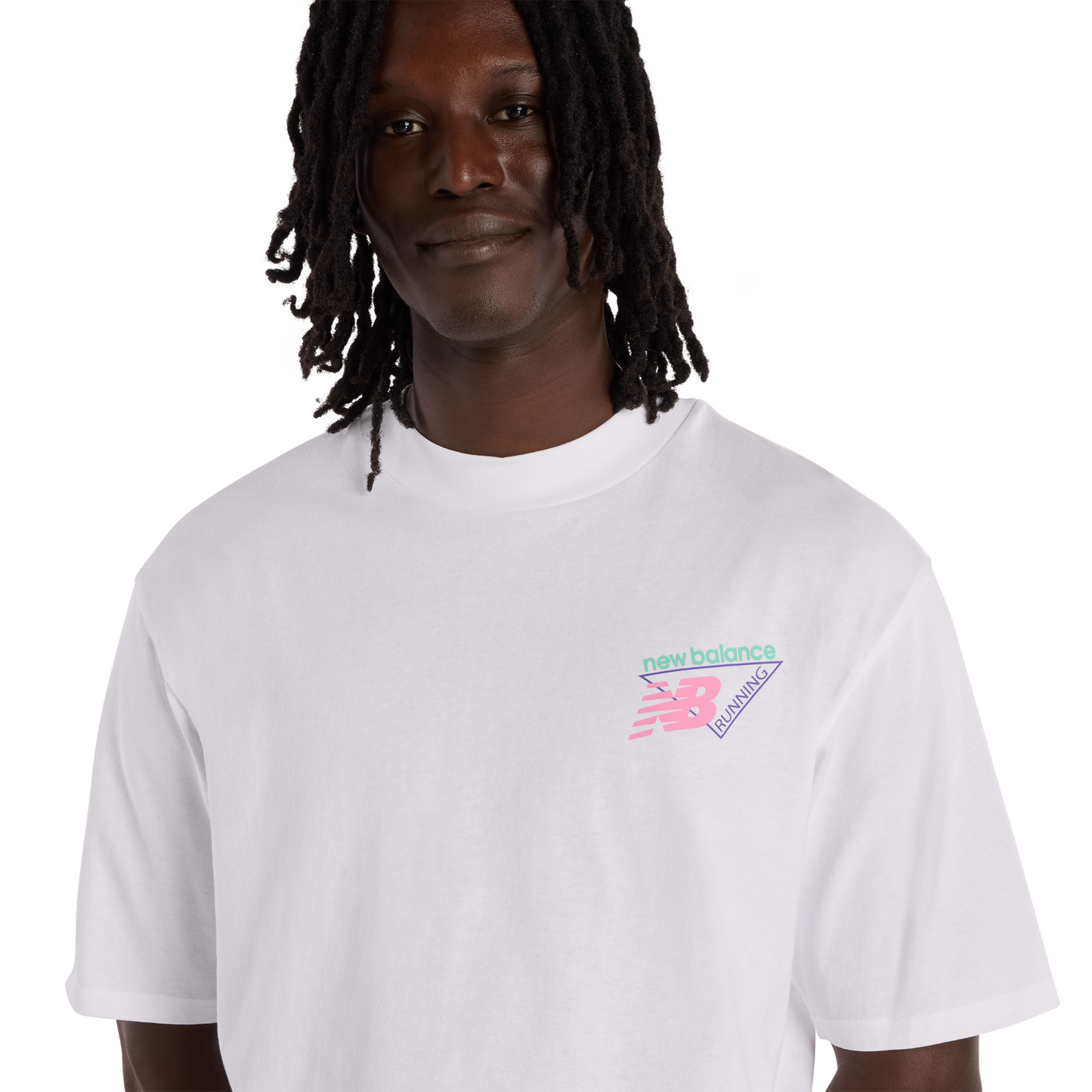 New Balance Classic Tri-Logo Heat Map T-Shirt - Men's - White/Purple