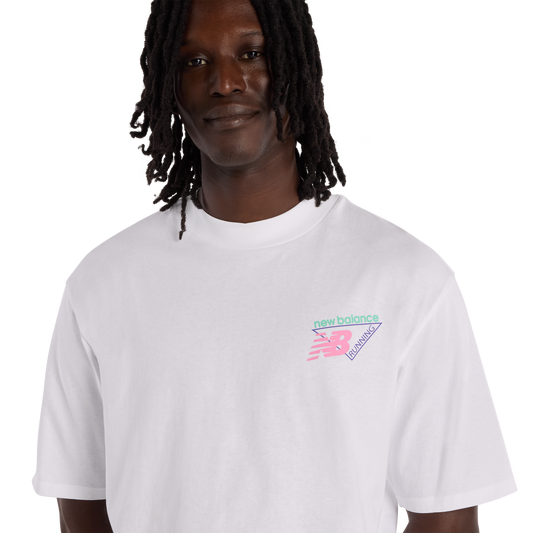 New Balance Classic Tri-Logo Heat Map T-Shirt - Men's - White/Purple