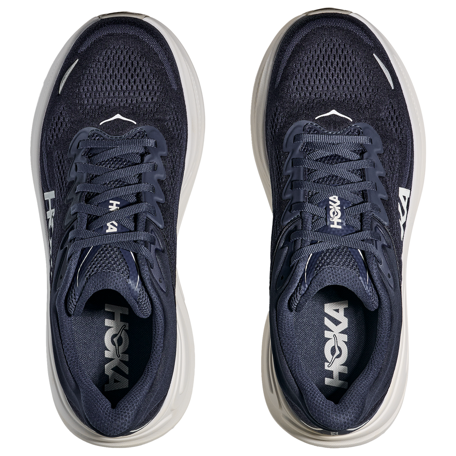 HOKA Bondi 9 - Men's - White/Navy