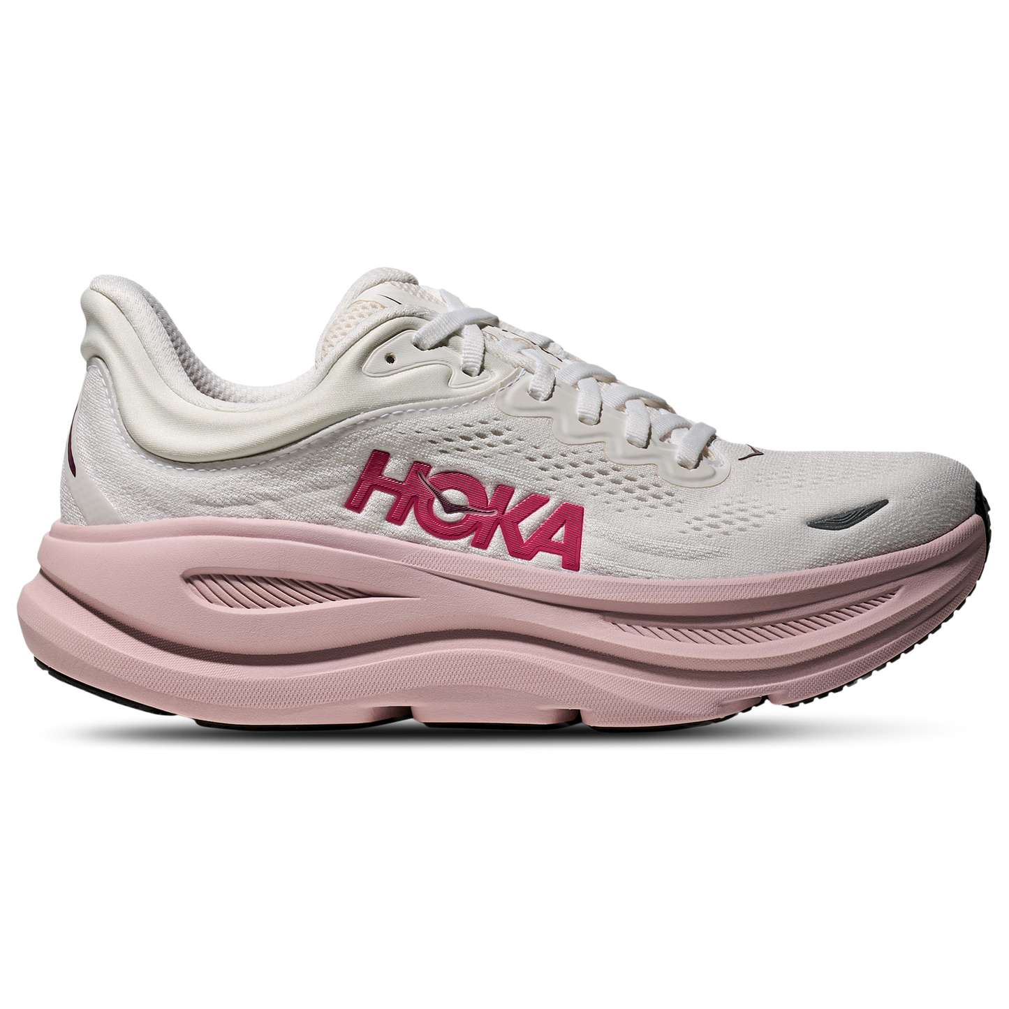 HOKA Bondi 9 - Women's - White/Pink Opal