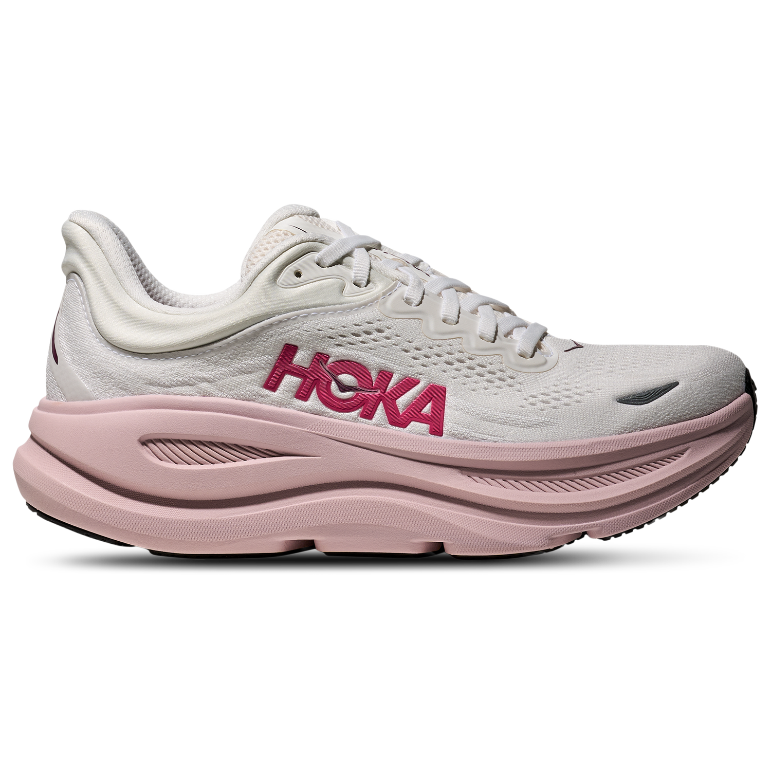 HOKA Bondi 9 - Women's - White/Pink Opal