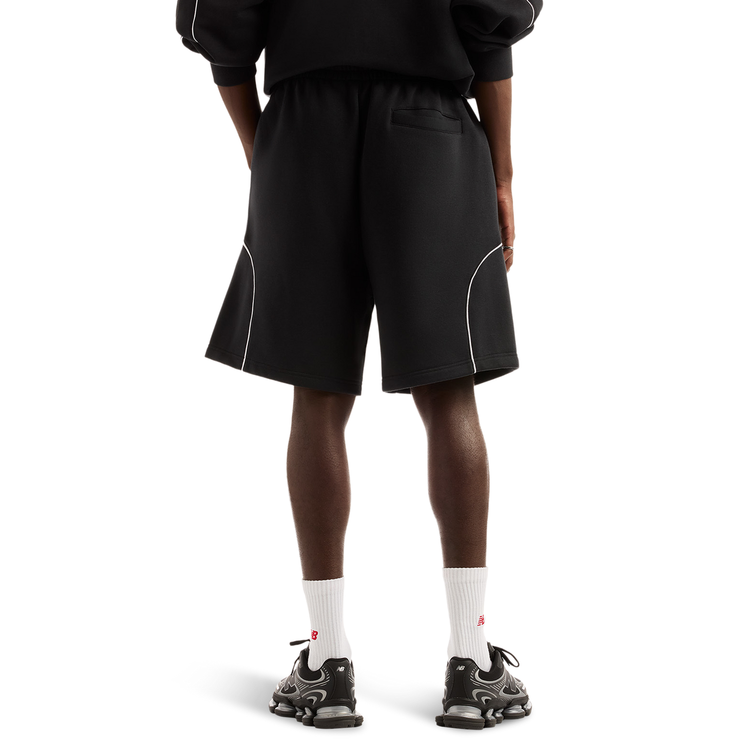 New Balance NB TRACKSIDE FLEECE SHORT - Men's - White/Black