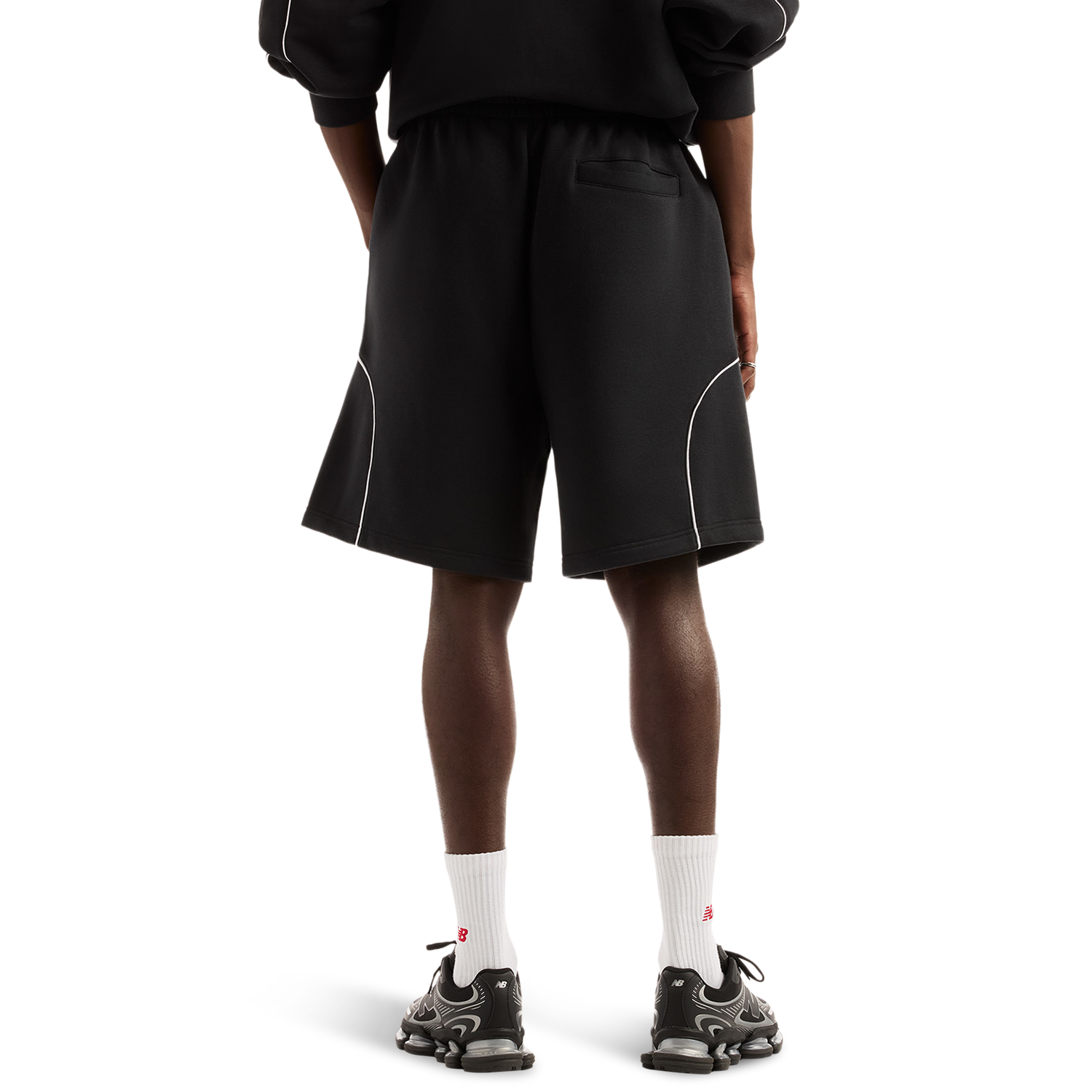 New Balance NB TRACKSIDE FLEECE SHORT - Men's - White/Black