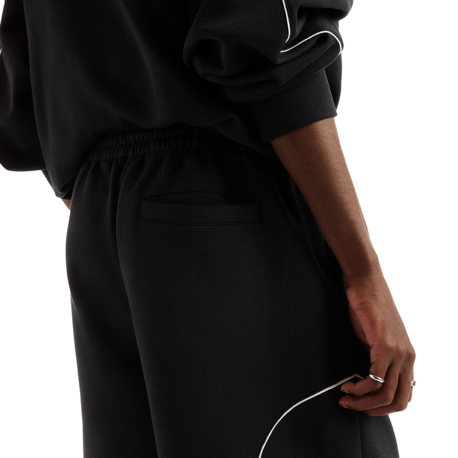 New Balance NB TRACKSIDE FLEECE SHORT - Men's - White/Black