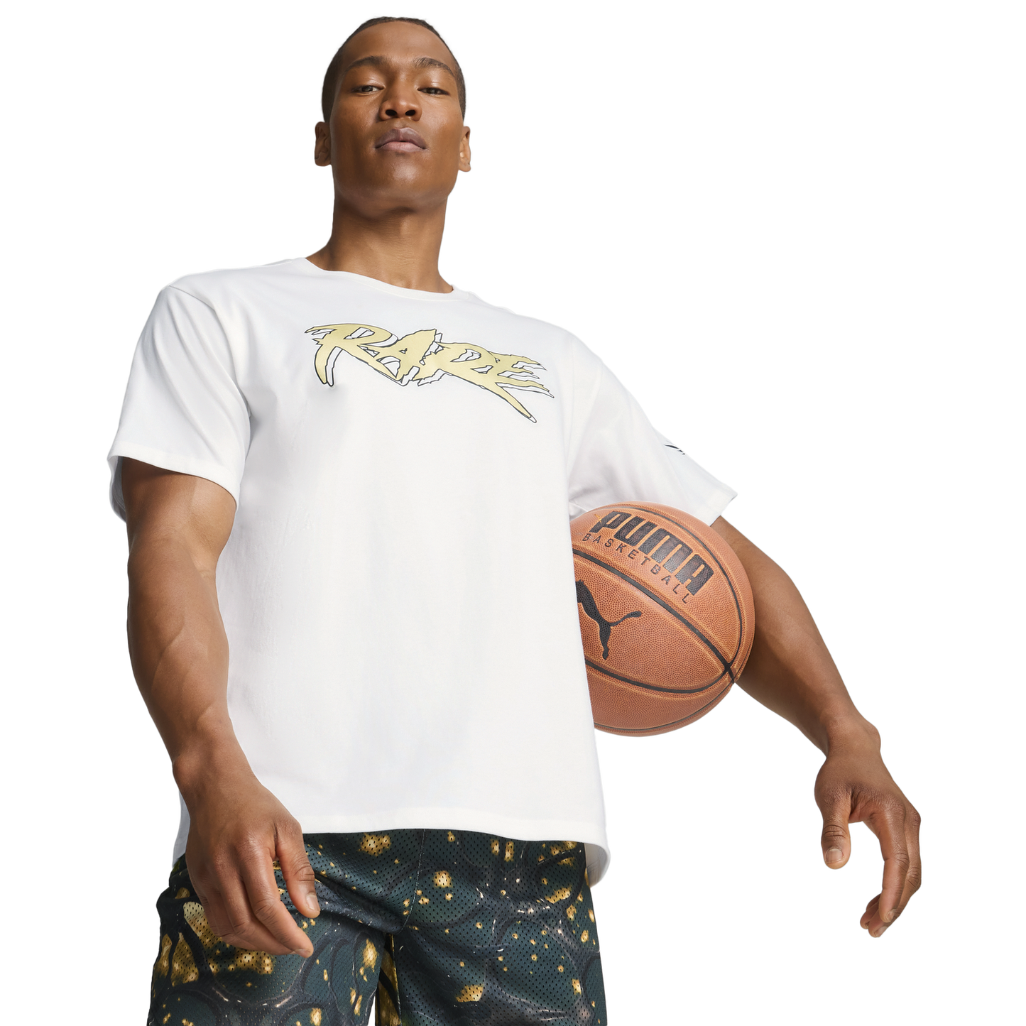 PUMA Footlocker 50th Anniversary Melo Logo T-Shirt - Men's - White/Gold/Black