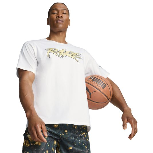 PUMA Footlocker 50th Anniversary Melo Logo T-Shirt - Men's - White/Gold/Black